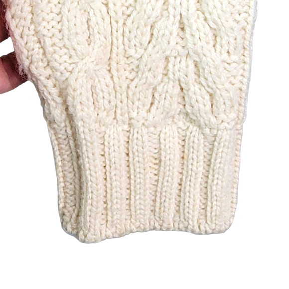 Inis Crafts 100% Merino Wool Made in Ireland Cable Knit Zip Up Heavy Sweater M - Picture 9 of 14
